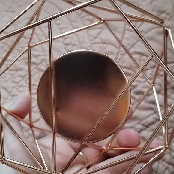 NWOT Metal Candle Holder in Rose Gold - Picture 5 of 12